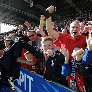 Bristol City Fans Euphoric Celebration at Chesterfield's Proact Stadium, 2015 - Sky Bet League One