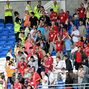 Bristol City fans file out after the 3-0 defeat at Cardiff City