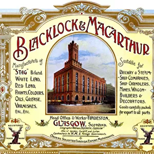 Advert, Blacklock & Macarthur, Glasgow, Scotland