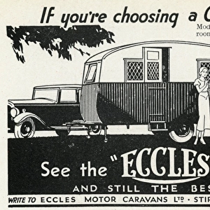 Advert for Eccles caravans 1933