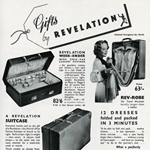 Advert for Revelation travel wardrobe 1937