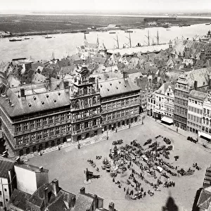 Anvers Antwerp Belgium - Hotel de Ville view river Schelt