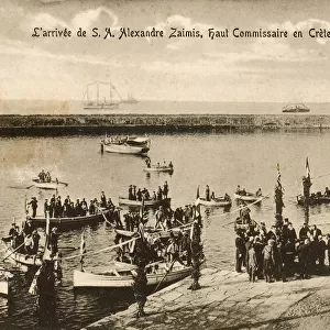 Arrival of Alexandros Zaimis, High Commissioner of Crete