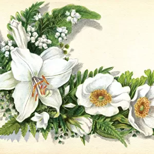 Artwork by Florence Auerbach, white flowers