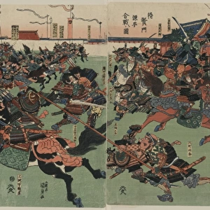 Battle between the Minamoto and the Taira at Taiken Gate
