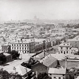 c. 1880s Australia, high angle view of Melbourne