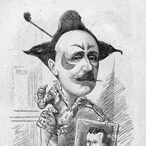 Cartoon, Fred Evans in clown costume