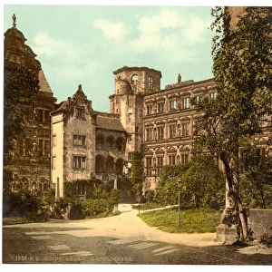 The Castle Yard, Heidelberg, Baden, Germany