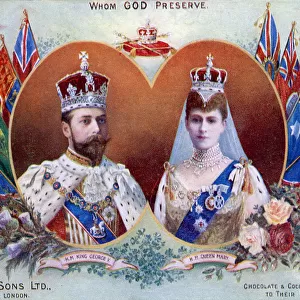 Coronation of King George V - Advertising card for Js Fry