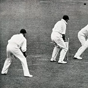 Don Bradman bowled by Verity at Lords