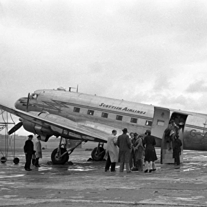 Douglas DC-3 G-AGZF Scottish Airlines Prestwick 1948