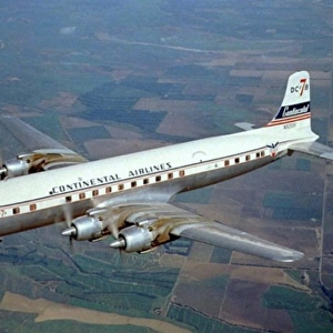 Douglas DC-7B of Continental (forward view) aloft