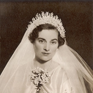 The Duchess of Gloucester on her wedding day