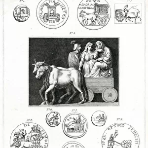 Eastern chariots, mostly depicted on coins