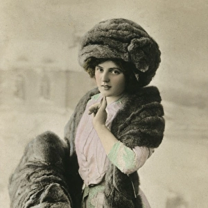 Edwardian Lady wearing furs