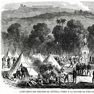 Encampment of General Foreys Troops at Fort-de-France