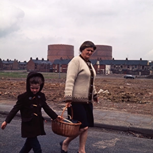 Going to the Shops. Middlesbrough 1970s