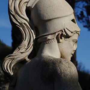 Hadrians Villa. Statue in the Canopus. God Mars. 2nd centur