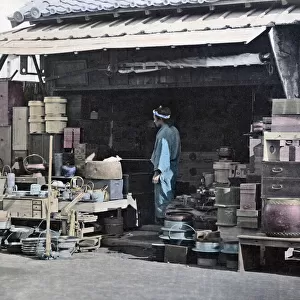 Hardware shop, Japan, circa 1880s. Date: circa 1880s