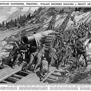 Hauling Italian Artillery in Trentino