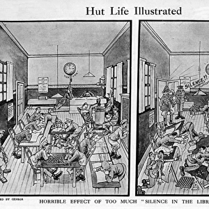 Hut Life Illustrated, WW1 cartoon