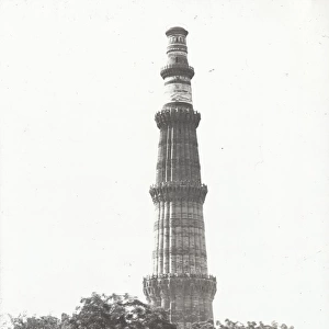 India - The Kutab - Near View of Tower, Delhi