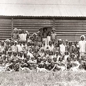 Indian children, tea estate or school, c. 1880 s
