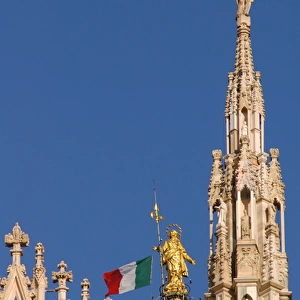 Italy. Milan Catheral. Madona del Duomo, by Giuseppe Perego
