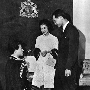 King Bhumibol and Queen Sirikit of Thailand in Australia