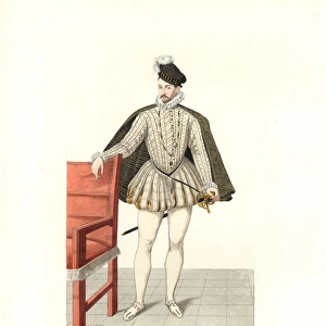 King Charles IX of France in short cape, plumed