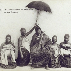 The Former king of Dahomey and his wives