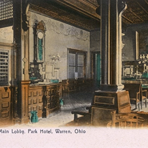 Main lobby, Park Hotel, Warren, Ohio, USA