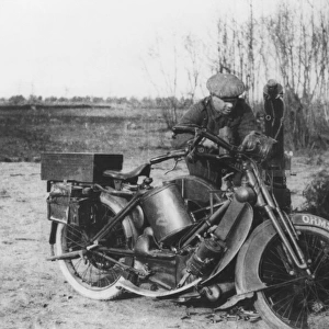 Man of a Motorcycle Machine Gun Unit, WW1