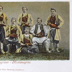 Six men in Montenegrin National Costume