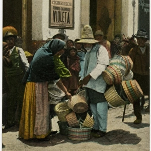 Mexican Woven Basket Seller - Mexico City
