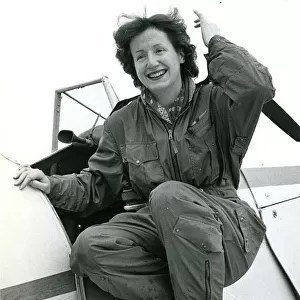 Miss A. A. Windle who flew Miles Magister, G-AKUA, and Wh?