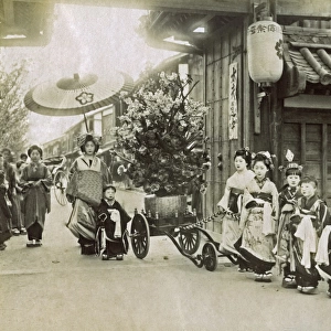 Parade of Oiran (courtesans), Japan