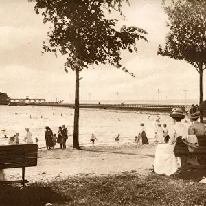 People bathing, Britannia Beach, Ottawa, Ontario, Canada