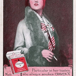 Playing card reverse - advertising for Craven A cigarettes