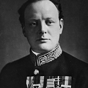 Portrait photograph of Sir Winston Churchill