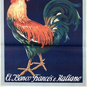 Postwar poster, French and Italian Bank