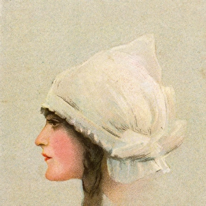 Profile of Dutch girl in a white cap