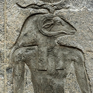 Relief of a ram-headed god. Egypt