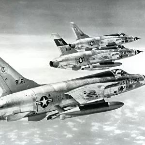 Three Republic F-105D Thunderchiefs, 58-1161, 58-1163 an?