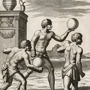 The Roman game of Pila using a follis inflated ball