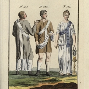 Two Roman men wearing the dalmatic (tunic)