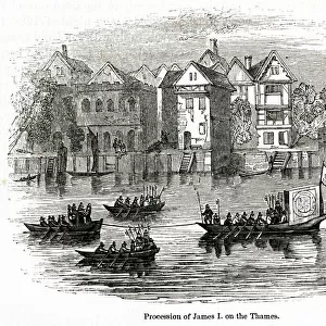 Royal procession of James I on the Thames