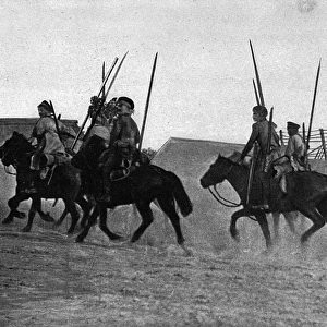Russian Cossack soldiers, eastern front, WW1