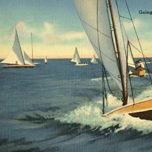 Sailing at Long Branch, New Jersey, USA