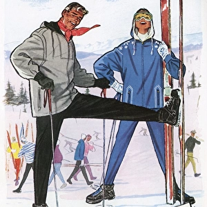 Simpson of Piccadilly advertisement - ski fashion 1956
